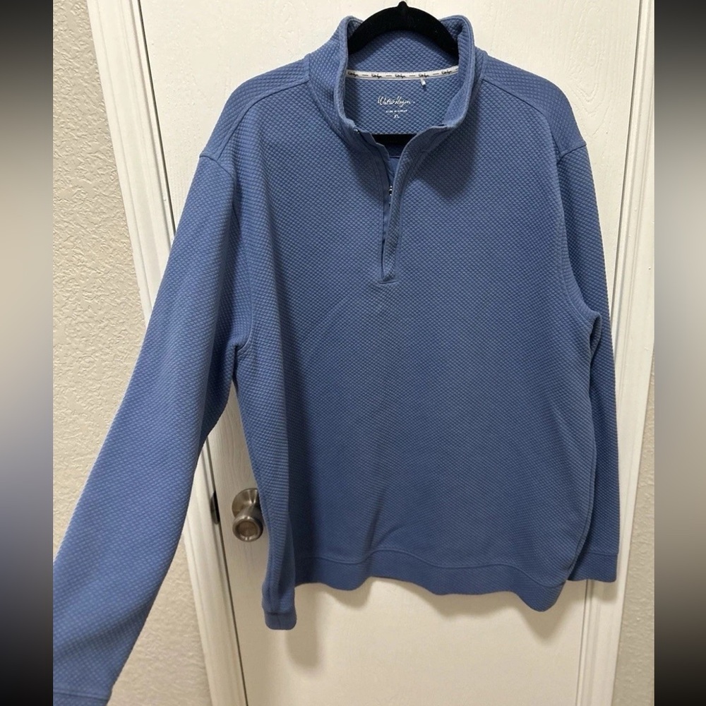 Walter Hagen Quarter Zip Sweatshirt Light Blue Mens Size XL Golfing Pullover